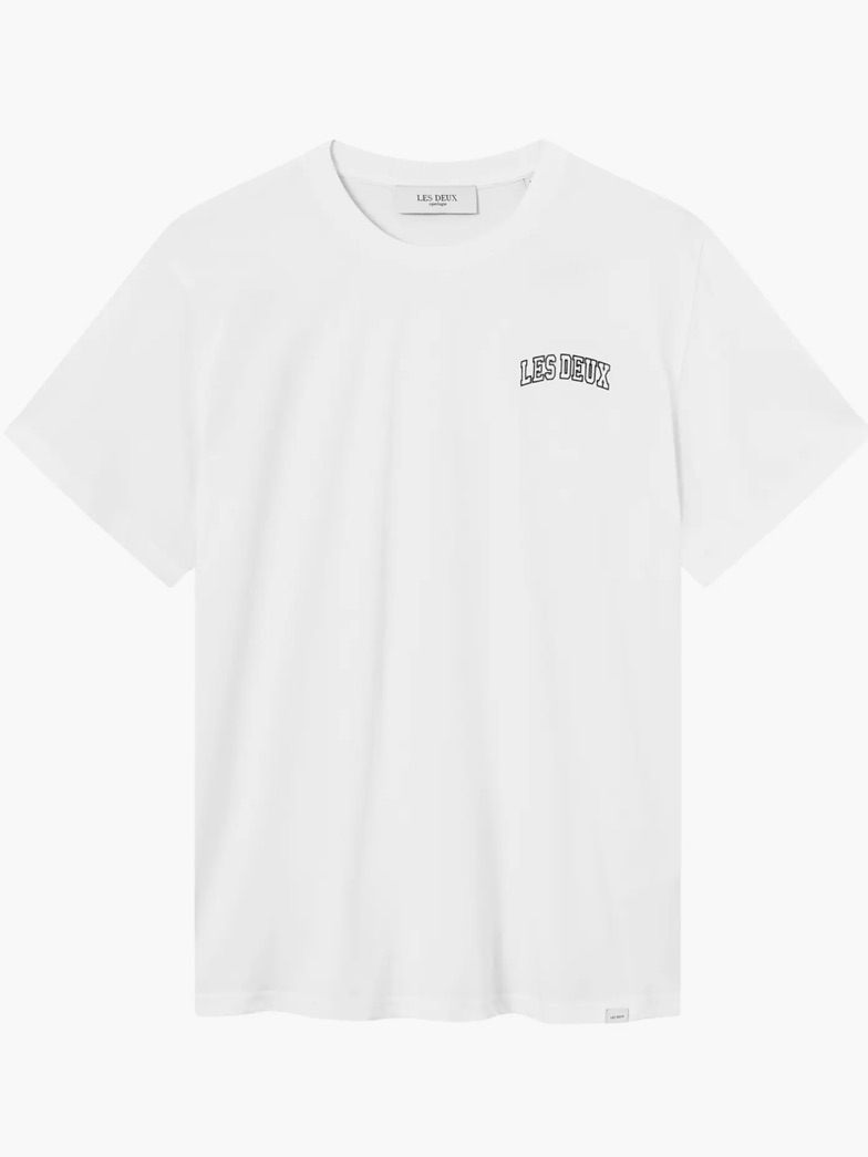 Les Deux Copenhagen Golf Pique T-Shirt Mens Large White Pocket Tee Embroidered